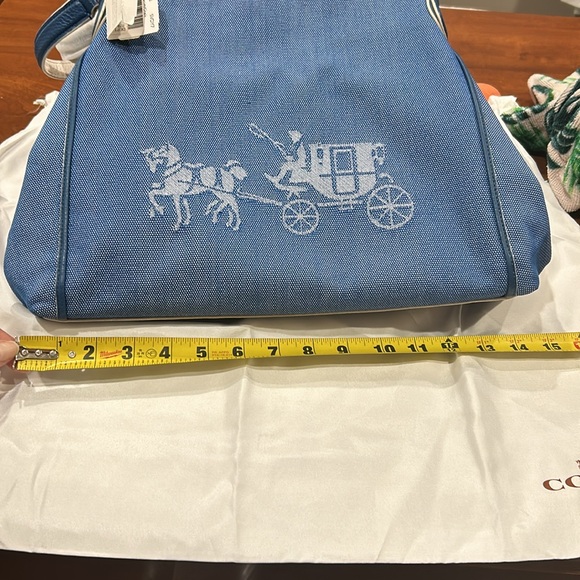 l 🎉NWT Coach DENIM Edie Carriage Embossed 🩵💙 - Picture 9 of 10